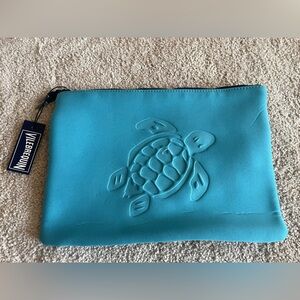 Vilebrequin Teal Zip Pouch/ Wallet/ Swim Bag - New with tags.